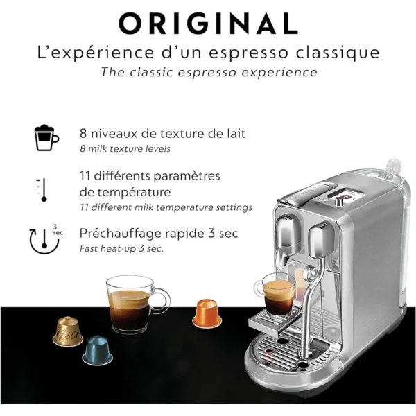 Coffee Espresso Machine Brushed Stainless Steel Coffee Makers of Capsules Maker Capsule Italian Kitchen Appliances Home - Image 2