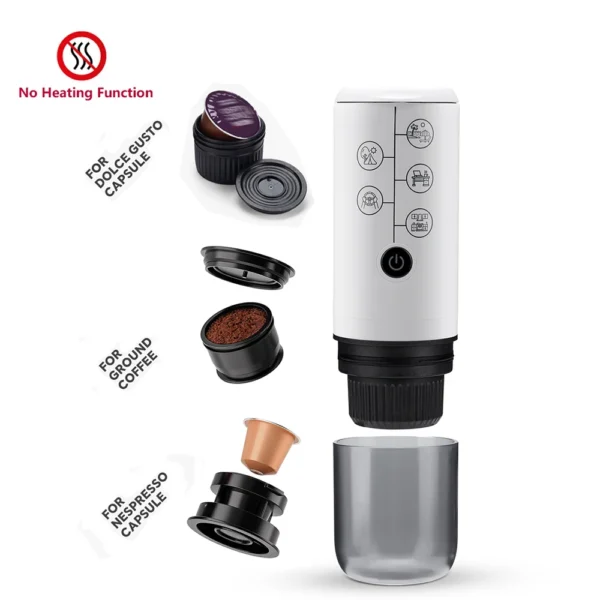 Outdoor Electric Portable Espresso Coffee Machine for Camping Hiking Travel Car fit Nespresso Dolce Gusto Pod Coffee Ground - Image 7