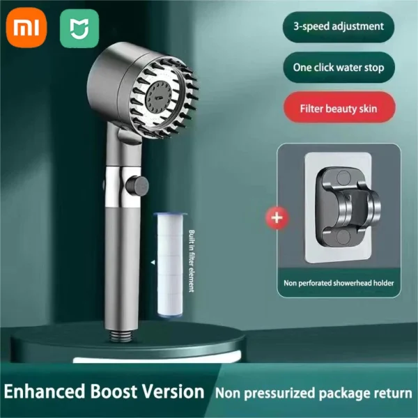 Xiaomi Mijia High Pressure Filter Shower Head 3-mode Adjustable Spray Massage Brush Rain Faucet Shower Set Bathroom Accessories - Image 13