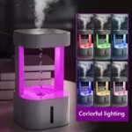 580ml Anti-gravity Water Drop Humidifier Water Droplet Air Humidifier Ultrasonic Cool Mist Maker Night Light Humidifier for Home