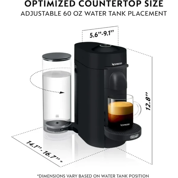 38 Ounces Italian Coffee Machine Matte Black Espresso Coffee Maker Makers Capsules Capsule Kitchen Appliances Home - Image 5