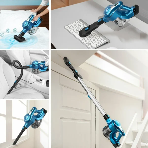 INSE S6 Cordless Vacuum Cleaner 27Kpa 265W Brushless Motor Stick Vacuum, 40 Mins Runtime, 2500mAh Rechargeable Battery - Image 4