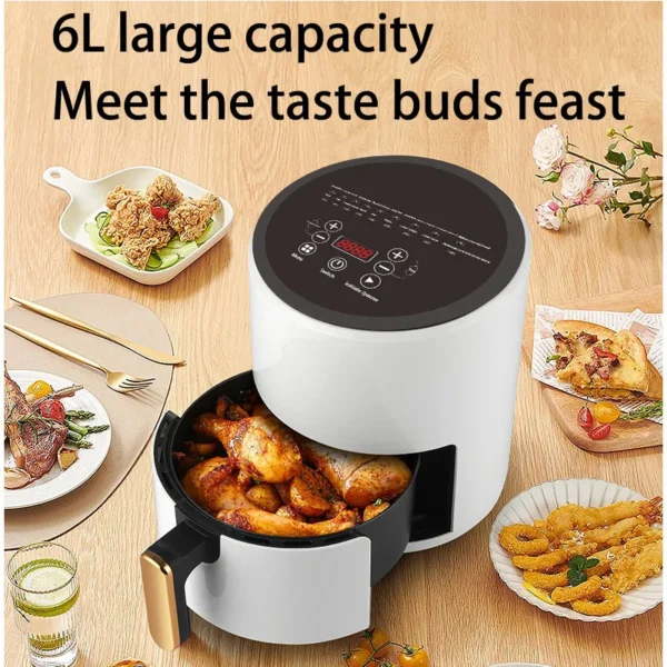 Electric Hot Air Fryers, Healthy Cooking with Temperature Control & Nonstick Basket Compact Space Saving, 360 degree hot air cir - Image 4