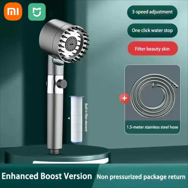 Xiaomi Mijia High Pressure Filter Shower Head 3-mode Adjustable Spray Massage Brush Rain Faucet Shower Set Bathroom Accessories - Image 11