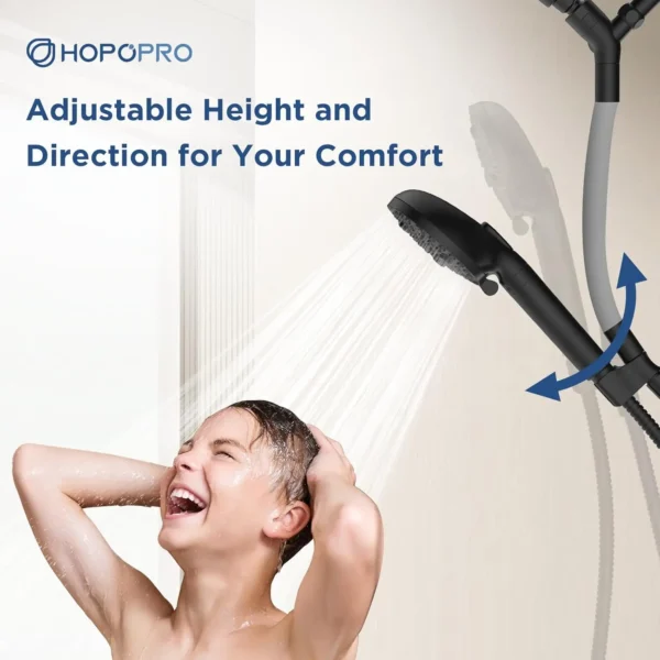 Dual Filtered Handheld Shower Heads Combo, 15-Mode High Pressure for Hard Water, Removes Chlorine, Improves Skin Hair Condition - Image 6