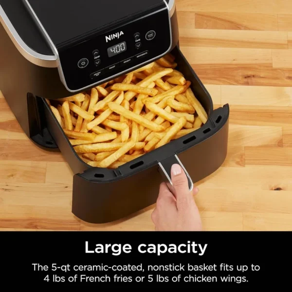 Air Fryer Pro 4-in-1 with 5 QT Capacity, Roast, Reheat, Dehydrate, Air Crisp Technology , crispy results in just minutes - Image 3