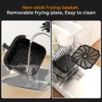 Air Fryer, ZUSBYI 6.5QT Air Fryer Oven With Visible Window, Digital Colorful Screen, 12 in 1 Customizable Functions, Up to 400°F