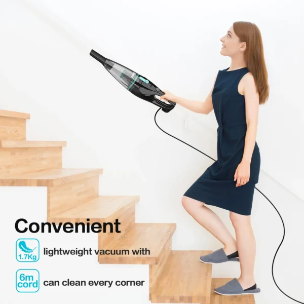 INSE R3S Corded Vacuum Cleaner 16Kpa 6M Extra Long Cord Handheld Vacuum Cleaner for Car Cleaning Hard Floor Household Appliance - Image 4