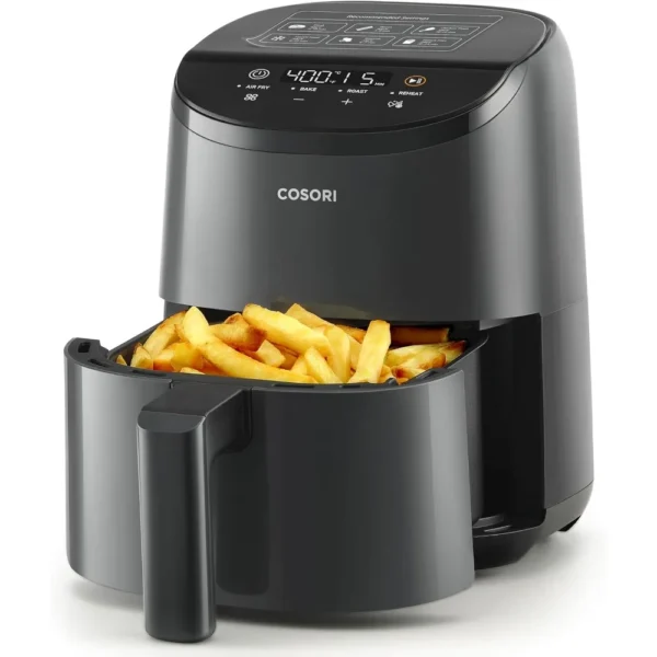 NEW COSORI 2.1-Quart Air Fryer, Small 4-in-1 Air Fryer Perfect for Simple Meals and Snack, Easy to Leftover Food to Crispy