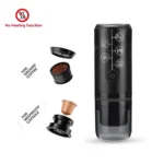 Outdoor Electric Portable Espresso Coffee Machine for Camping Hiking Travel Car fit Nespresso Dolce Gusto Pod Coffee Ground