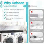 Washer Dryer Countertop Melamine Countertop with Edge Rails - 27.5" Depth X 54" Width Laundry Room Organization