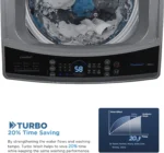 Washing Machine 2.4 Cu.ft LED Portable Washing Machine and Washer Compact Laundry, 8 Models, Environmentally , Child Lock for RV