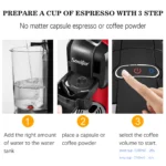 Italian Espresso Electric Coffee Capsule Machine 3 in 1 For Nestle Capsules Kitchen Appliances 19 bar Coffee Machine Sonifer