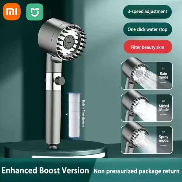 Xiaomi Mijia High Pressure Filter Shower Head 3-mode Adjustable Spray Massage Brush Rain Faucet Shower Set Bathroom Accessories - Image 15