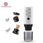 Outdoor Electric Portable Espresso Coffee Machine for Camping Hiking Travel Car fit Nespresso Dolce Gusto Pod Coffee Ground