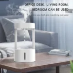 580ml Anti-gravity Water Drop Humidifier Water Droplet Air Humidifier Ultrasonic Cool Mist Maker Night Light Humidifier for Home
