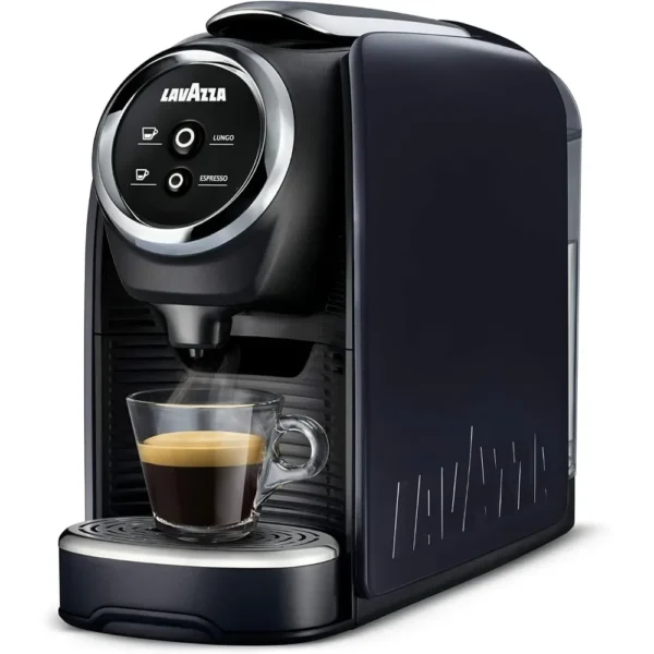 Mini Single Serve Espresso Coffee Machine, 5.3" x 13" x 10.2" 2 Coffee selections: simple touch controls, programmable free dose