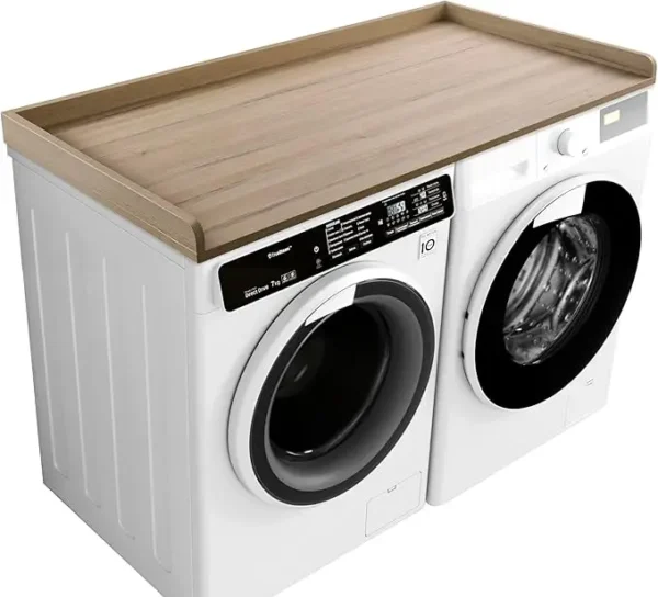 Washer Dryer Countertop Melamine Countertop with Edge Rails - 27.5" Depth X 54" Width Laundry Room Organization - Image 11