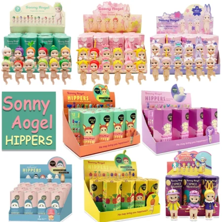 Cberrry blossom series Sonny Angel & Mofusand Blind Box Hippers Mini Figure Shark Cat Action Toy For Fan Children Christmas Gift