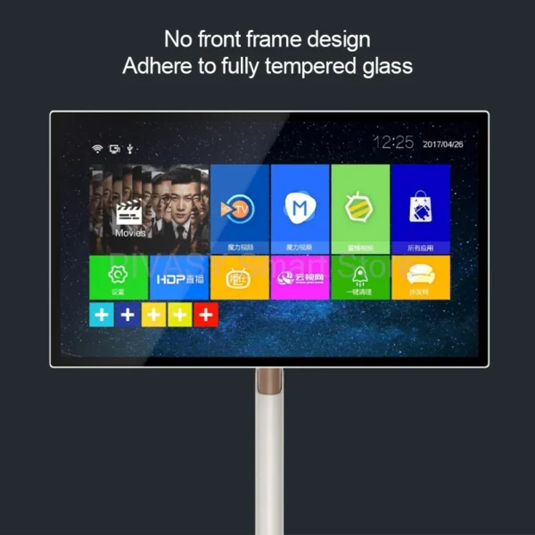 27 Inch Moving Smart Portable Television Android Touch Screen Built-in Battery with Moveable Stand LED TV for Gaming Live Room