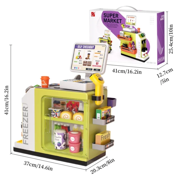 Children's Supermarket Radio Toy Vending Machine Baby Puzzle Play Home Girl 3-6 Years Old