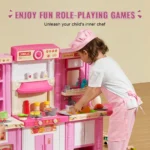 VEVOR Kitchen Cooking Toys for Kids 74 PCS  Chef Playset with Sounds & Lights Ages 3+ Children's Play House Toddlers Kitchenware