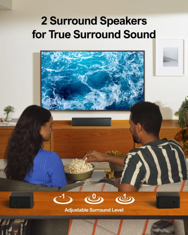 ULTIMEA 410W 5.1 Sound Bar with Dolby Atmos, Wireless Subwoofer, Surround Sound System for TV, Bass Boost,Sound Bar for Smart TV