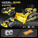 520pcs 3 in 1 City Technical RC Robot Excavator Racing Car Building Blocks Remote Control Bulldozer Truck Bricks Toys For Kids