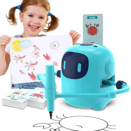 Kids Automatic Drawing Robot Toy Preschool Learning Activities with 100 Cards for 4 5 6 7 8 9 Years Old Kids Boys and Girls