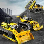 520pcs 3 in 1 City Technical RC Robot Excavator Racing Car Building Blocks Remote Control Bulldozer Truck Bricks Toys For Kids