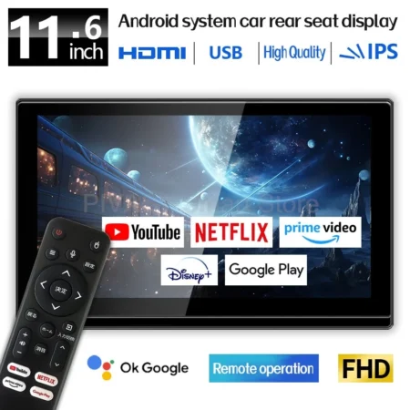 11.6 Inch Portable Mini Digital TV 1080P HDMI Handheld Car Television WIFI IPS HD Display Screen for Home Kitchen Outdoor Use