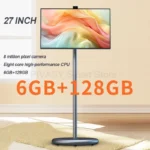 Smart TV 27 Inch Touch Screen Android 13 Movable Rotatable Stand for Gym Outdoor party 8-core 9600mAH Battery Monitor television