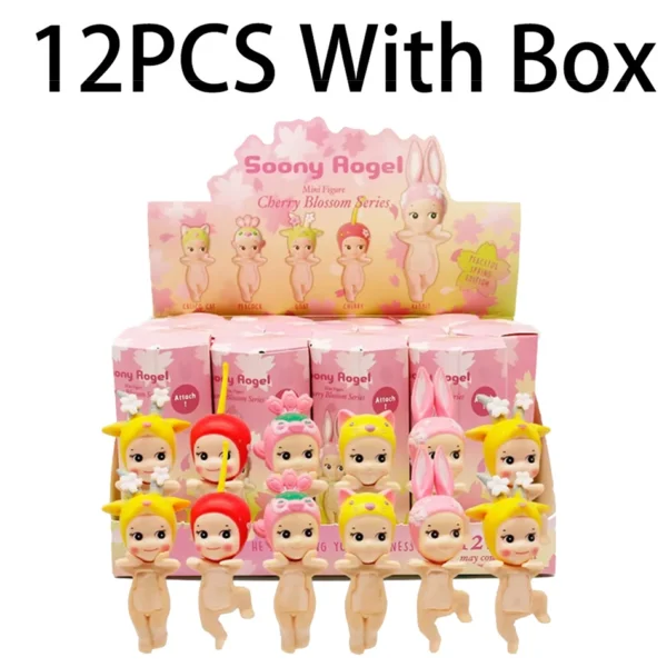 Cberrry blossom series Sonny Angel & Mofusand Blind Box Hippers Mini Figure Shark Cat Action Toy For Fan Children Christmas Gift