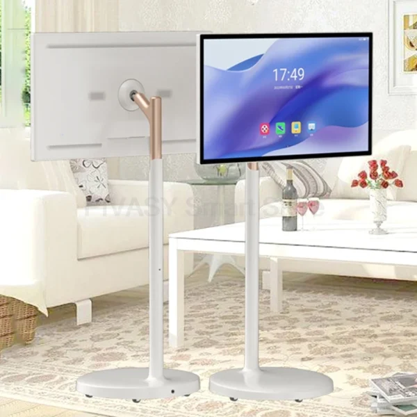 27 Inch Moving Smart Portable Television Android Touch Screen Built-in Battery with Moveable Stand LED TV for Gaming Live Room