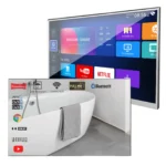 Souria 22 inch Smart Mirror LED Bathroom TV IP66 Waterproof Shower Integrated WiFi DVB ATSC Tuner Television Android SPA Hotel