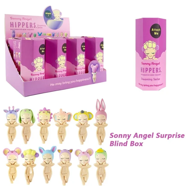 Cberrry blossom series Sonny Angel & Mofusand Blind Box Hippers Mini Figure Shark Cat Action Toy For Fan Children Christmas Gift