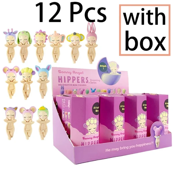 Cberrry blossom series Sonny Angel & Mofusand Blind Box Hippers Mini Figure Shark Cat Action Toy For Fan Children Christmas Gift