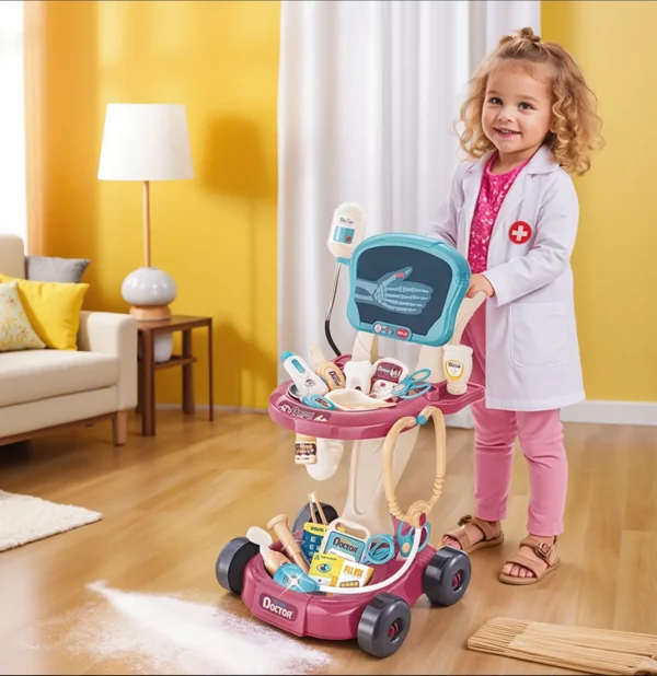 29-piece Children's doctor set, Doctor nurse role play, pretend toy dentist vet Medical mobile car with sound, birthday gift Tha
