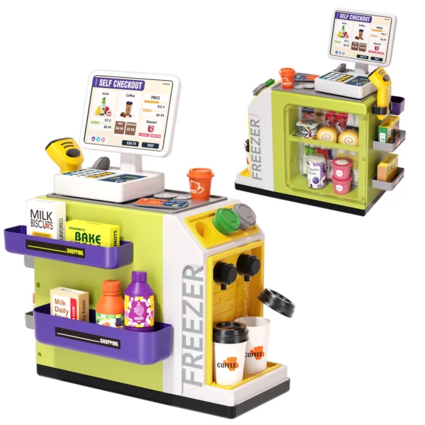 Children's Supermarket Radio Toy Vending Machine Baby Puzzle Play Home Girl 3-6 Years Old