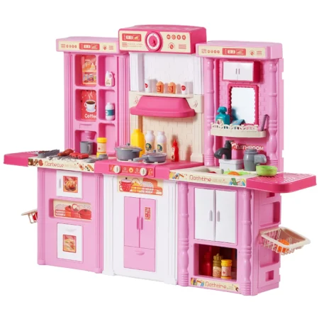 VEVOR Kitchen Cooking Toys for Kids 74 PCS  Chef Playset with Sounds & Lights Ages 3+ Children's Play House Toddlers Kitchenware