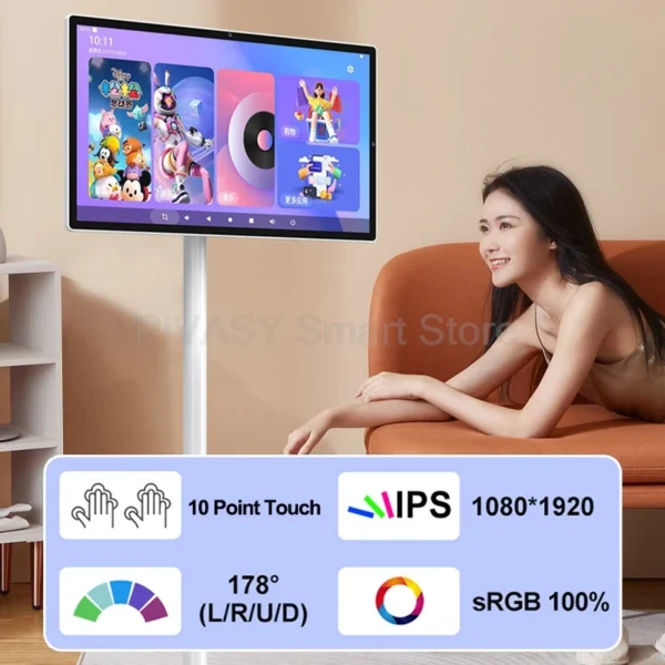 Hot size 24Inch Smart Wireless Display Touch Screen Android Portable Smart Tv Indoor Conference Mobile for Gym Gaming Television
