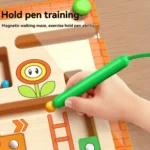 Children's Magnetic Maze Walking Ball Baby Concentration Training, Writing Logic Thinking 3-4 Year Old Early Education Puzzle To