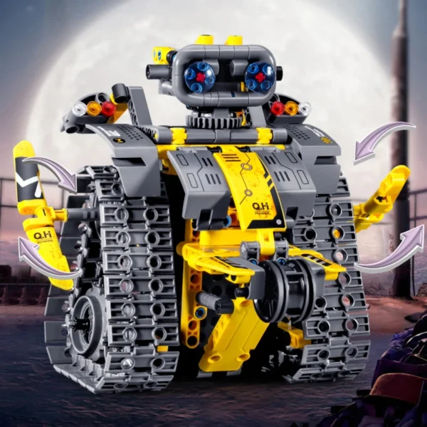 520pcs 3 in 1 City Technical RC Robot Excavator Racing Car Building Blocks Remote Control Bulldozer Truck Bricks Toys For Kids