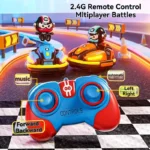 RC Battle Bumper Car Toy for Toddler Boy Girl Catapult Robot Karting Toy with Music Light RC Battle Game for Kids Family Battles
