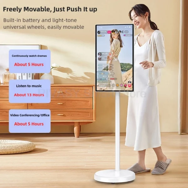 Hot size 24Inch Smart Wireless Display Touch Screen Android Portable Smart Tv Indoor Conference Mobile for Gym Gaming Television