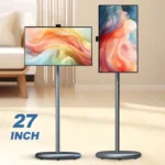 Smart TV 27 Inch Touch Screen Android 13 Movable Rotatable Stand for Gym Outdoor party 8-core 9600mAH Battery Monitor television