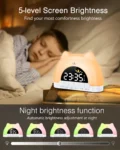 ORIA Kids Alarm Clock Sleep Training Alarm Clock Wake Up Clock with 11 Color Night Light & Child Lock Clocks for Boys Girls Gift