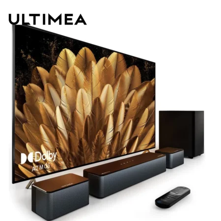 ULTIMEA 410W 5.1 Sound Bar with Dolby Atmos, Wireless Subwoofer, Surround Sound System for TV, Bass Boost,Sound Bar for Smart TV