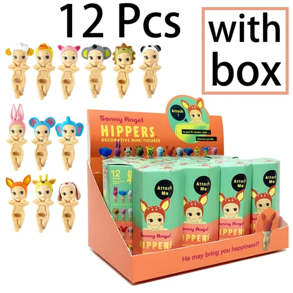 Cberrry blossom series Sonny Angel & Mofusand Blind Box Hippers Mini Figure Shark Cat Action Toy For Fan Children Christmas Gift